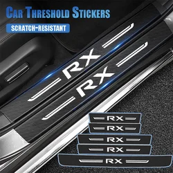 Carbon Fiber Car Door Sill Scuff Plate for Lexus RX Logo Auto Trunk Guards Protective Trim Anti-scratch Door Panel Accessories