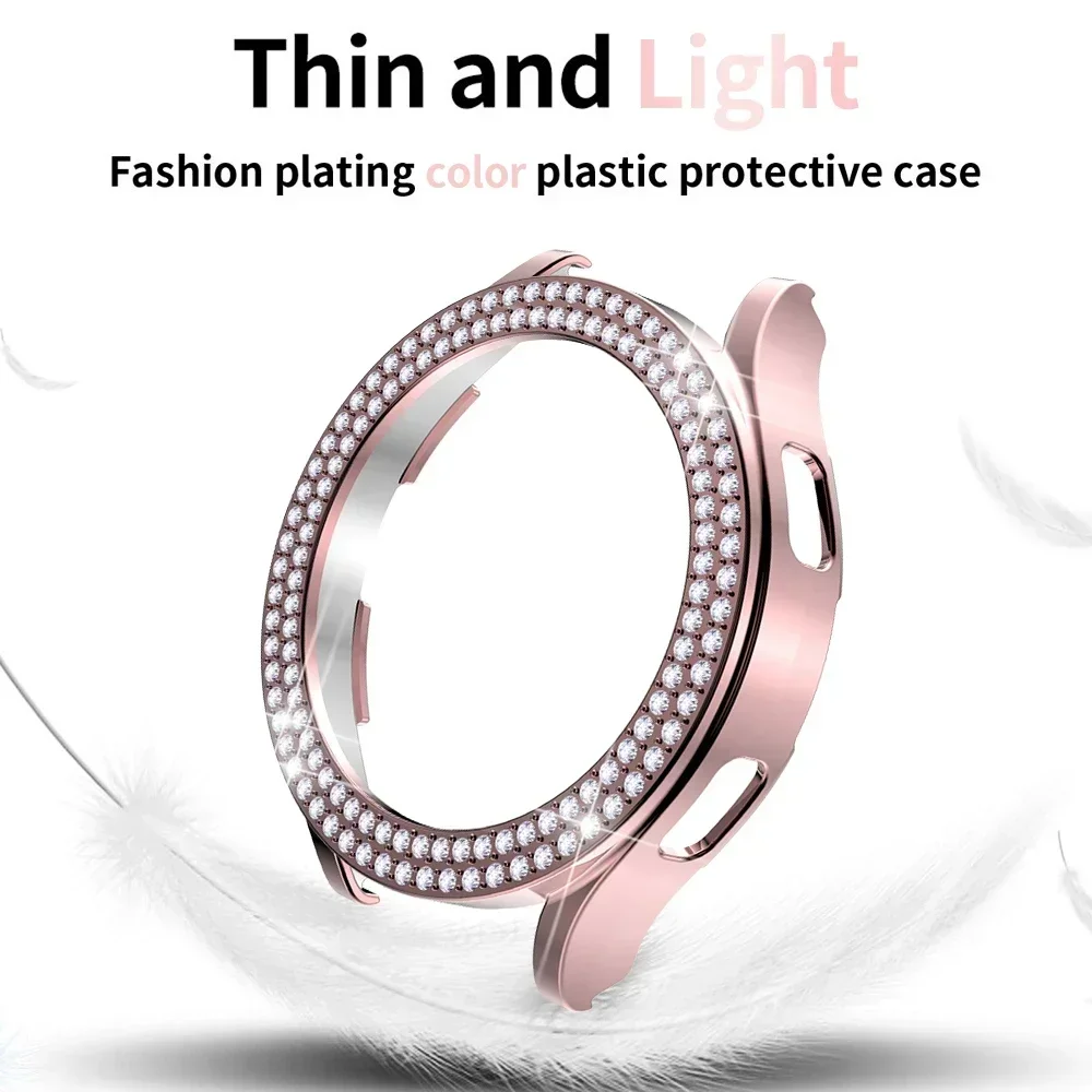 Bling Diamond Hülle für Samsung Galaxy Watch 7 6 5 4 PC Schutzhülle 40mm 44mm Displayschutz Stoßfänger Transparente Abdeckung – Detail 3