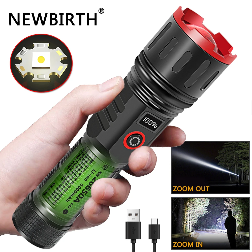 

High Power LED Flashlight 26650 Battery Long Endurance Long Range Strong Light Flashlight Tactical Torch Outdoor Camping Lantern