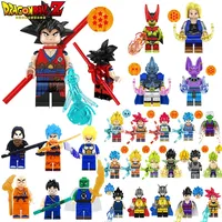 Cartoon Goku Assembled Model Ornaments for Childrens Action Figure Anime Vegeta DIY Toys Collections Peripheral Birthday Gifts