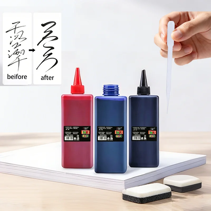 500ml Whiteboard Marker Refill Ink – Black/Red/Blue, Smooth Surface Writing, Easy Erase, Low-Odor for Office School Home