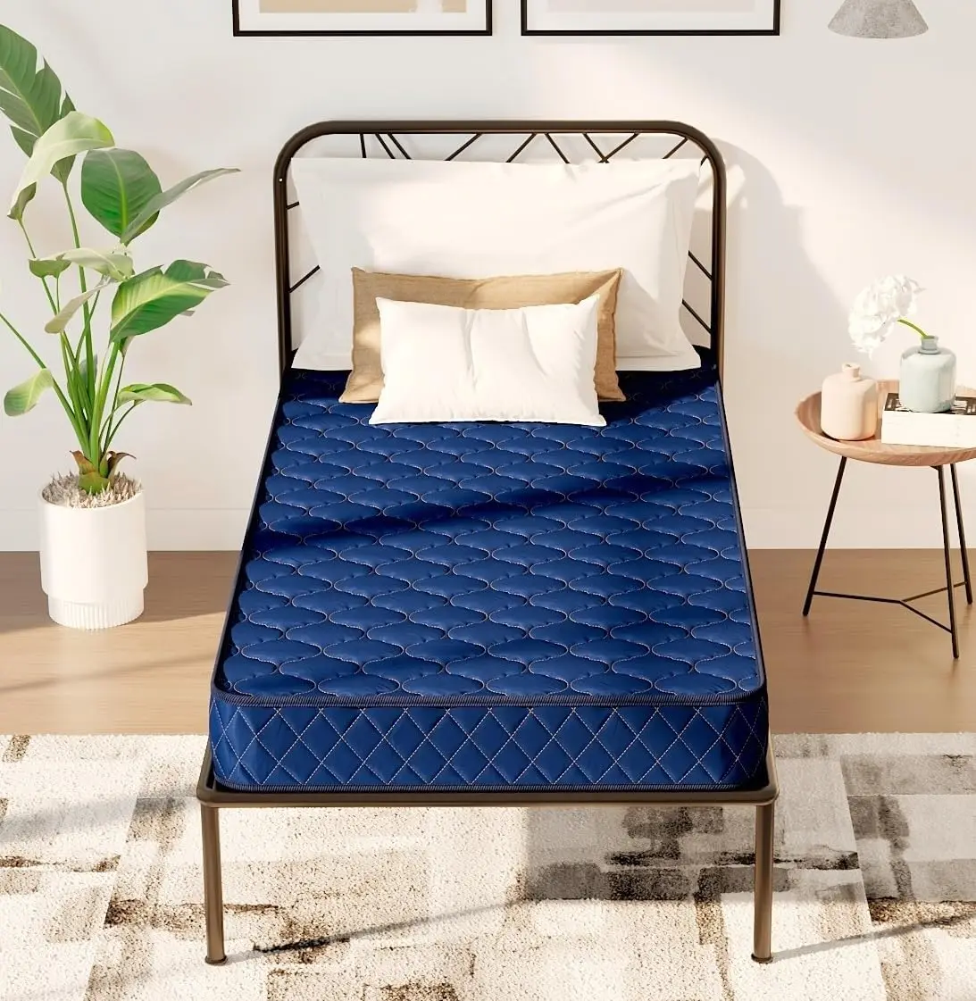 

6 Inch Twin Size Foam Mattress in a Box for Bedroom Apartment Bunk Bed Medium-Firm Waterproof Cover CertiPUR-US Certified