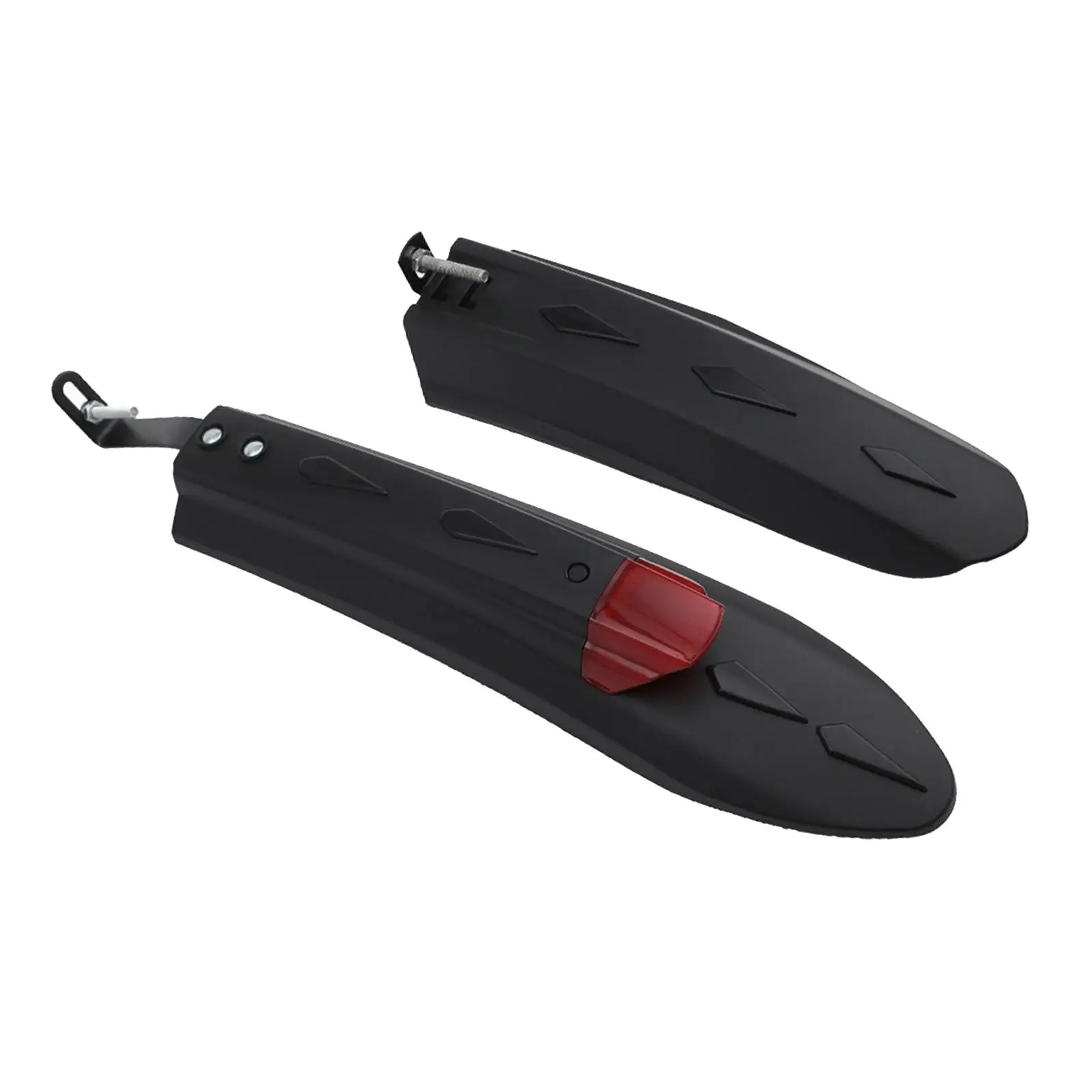 Mountain Bike Mudguard Set with Three Mode Tail Light for Road Bicycle Splash Guard 28cm