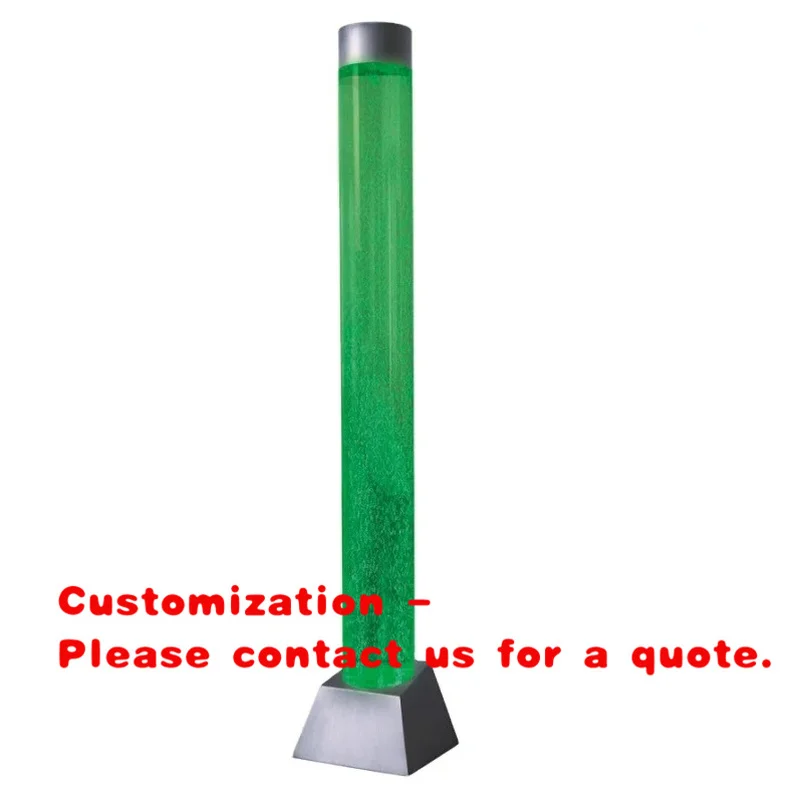 custom.Floor Standing Bubble Column Wall LED Color Changing Aquarium Room Divider