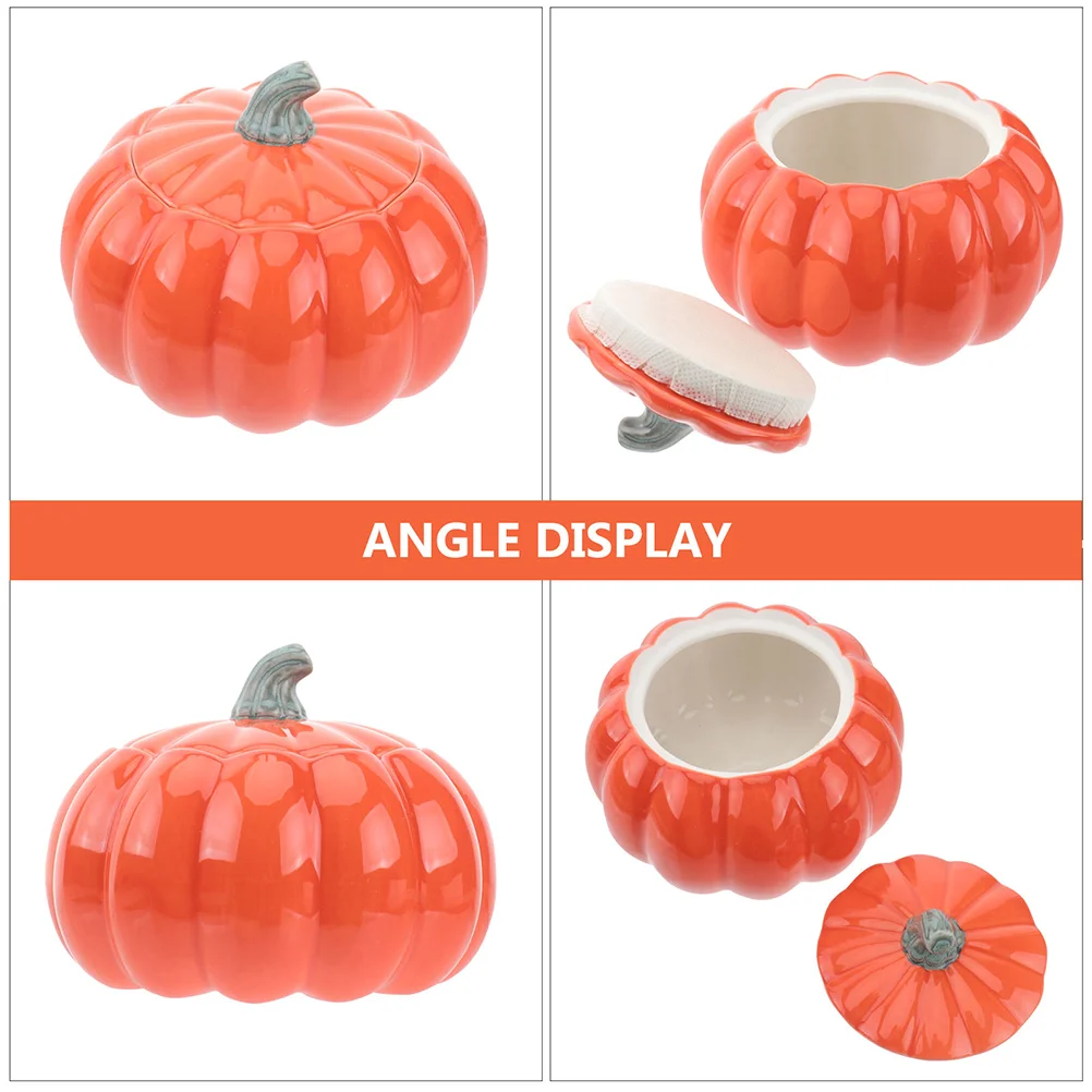 Pumpkin Cup Ceramic Bowl Porcelain Toiletry Containers Novel Soup Braiser Pan Lid Kitchen Gadget Dinnerware Baking Dessert