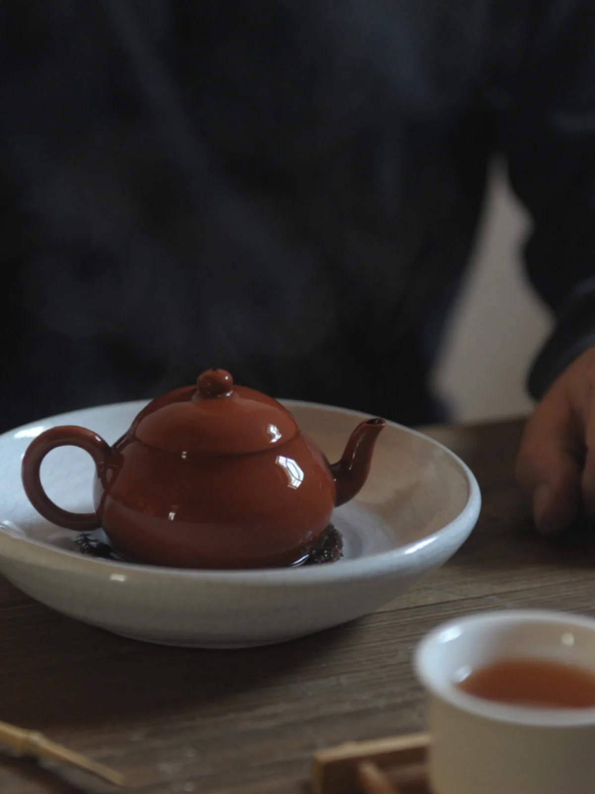 

Handmade Ancient Imitation Glazed Pot Holder Dry Bubble Plate Small Tea Tray Water Storage Base Lamp Tray Tea Tray Sna Plate