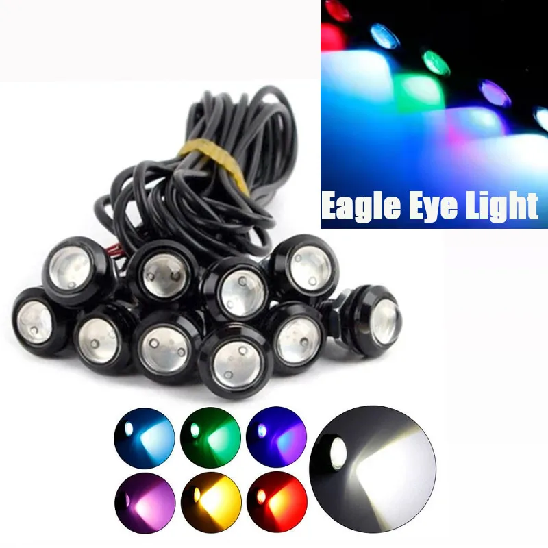 2Pcs LED Eagle Eye Backup Lights 2V Waterproof DRL Daytime Running Lights Universal for Car Motorcycle Truck Boat  Multiple