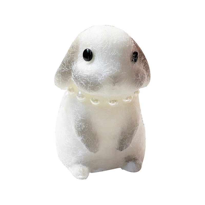 Toy Rabbit Mochi Soft Rubber Toy Cute Rabbit Pinching Slow Rebound Decompression Vent Toy Stress Release Gift