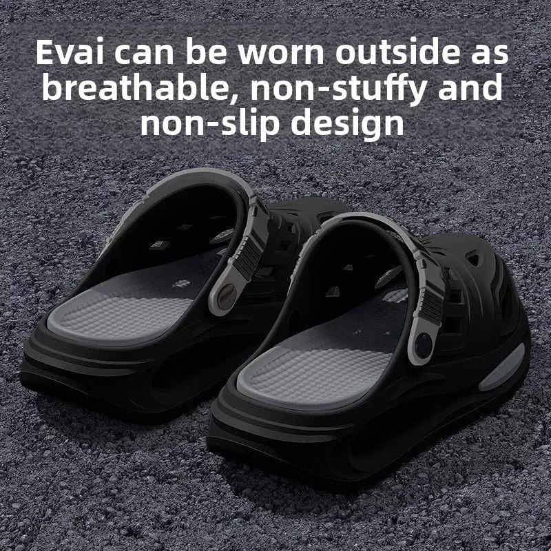 Herren Sommer Sport-Slipper Rutschfeste Freizeitsandalen Weiche Sohle Outdoor-Strandschuhe Atmungsaktive Bequeme Dicksohlen-Sandalen – Detail 1