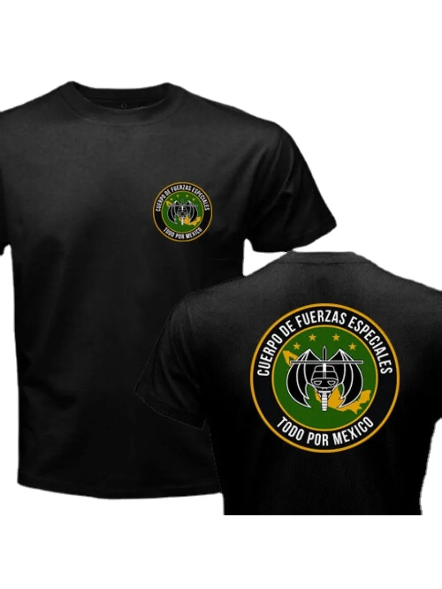 Camiseta militar para hombre, gafas Fuerzas Especiales, ejército, militar, México