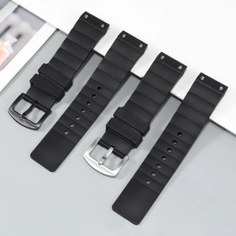 23mm High quality Watch Band For Cartier Santos 100 Rubber black Watch Strap Men's Women's Silicone accessories bracelet