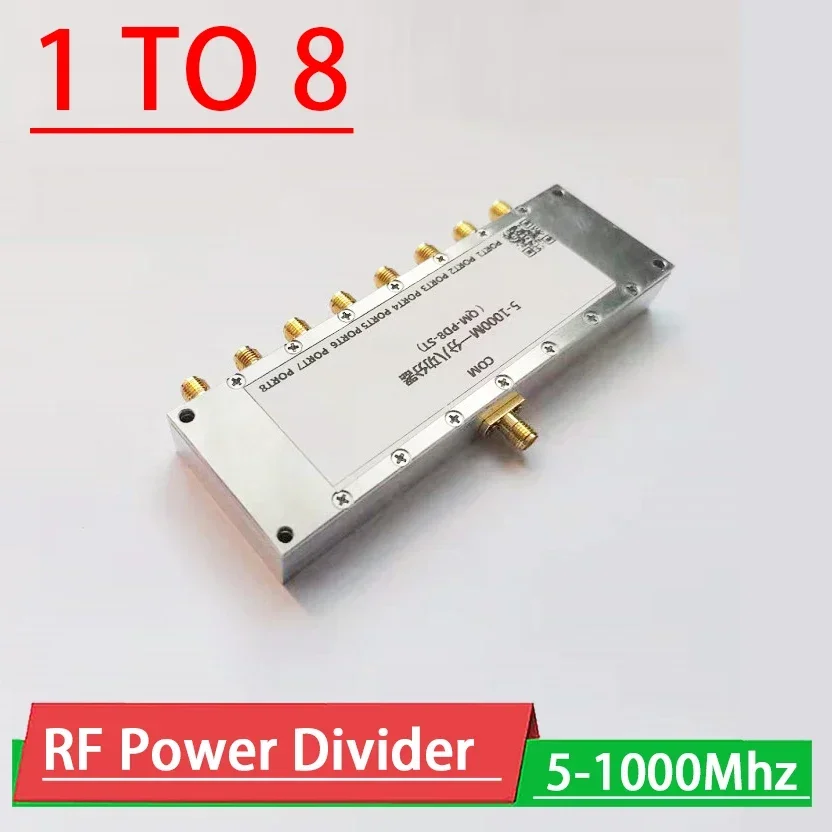 

5-1000Mhz Power Divider power splitter 1 to 8 Power Divider Combiner F/ UHF VHF 433M 315M 868M 915M Miner Ham Radio amplifier