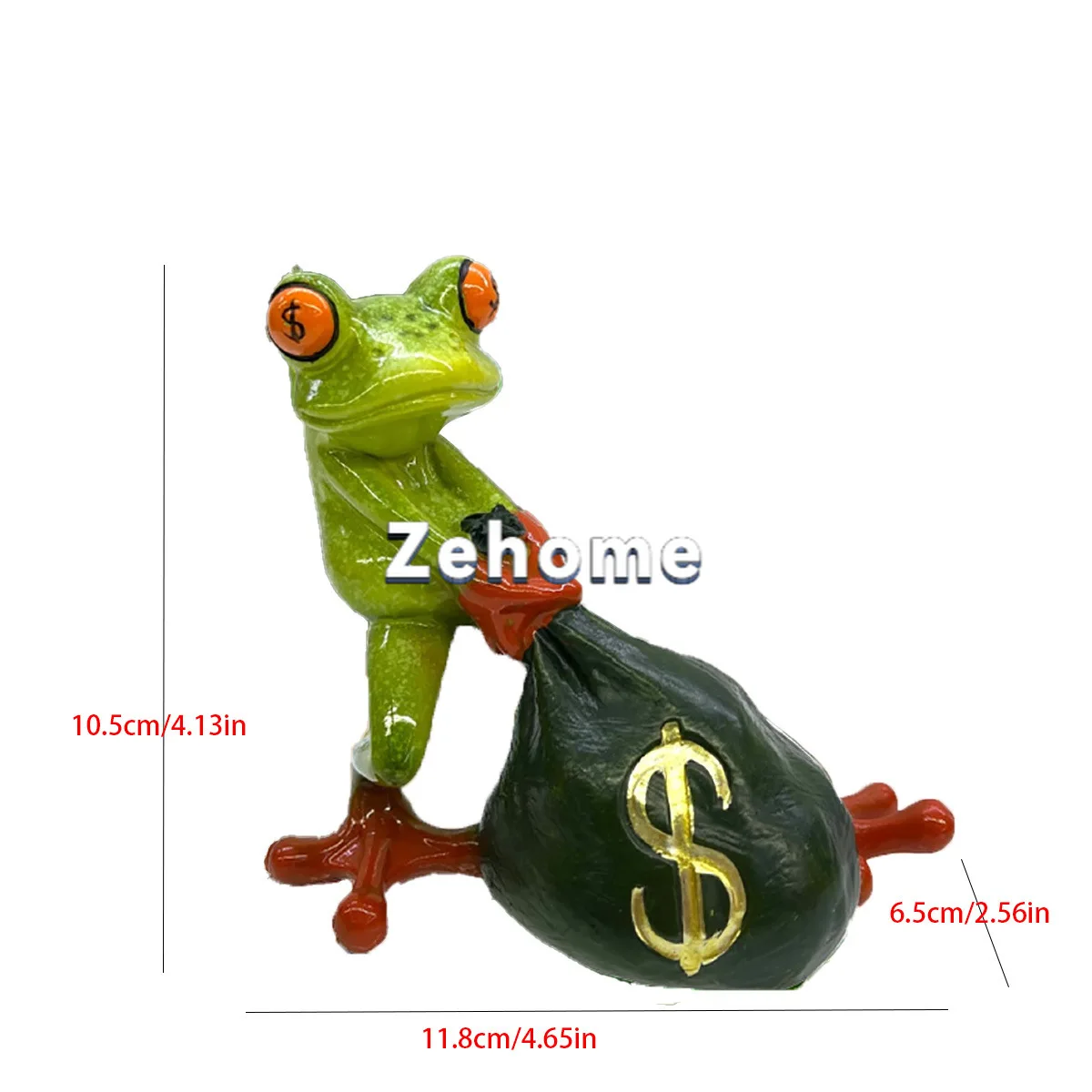 Nordic style decorative money bag dollar frog ornament creative store meaning gift resin handicraft
