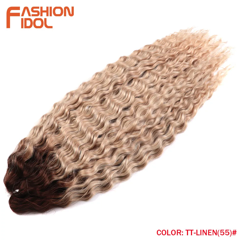 Ariel Hair Synthetisch Twist Gehaakt Krullend Haar 24 Inch Watergolf Vlechthaar Ombre Blond Bruin Diepe Golf Vlechthaarverlenging