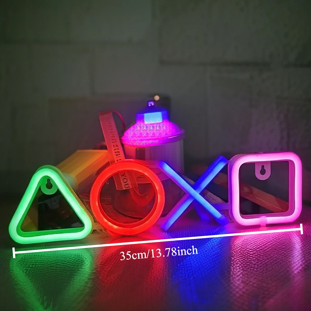 Game Neon Sign Bedroom Game Room Icon Light Gaming Neon Light USB Powered Gamepad LED Sign for Room Kids Bar Party Wall Decor
