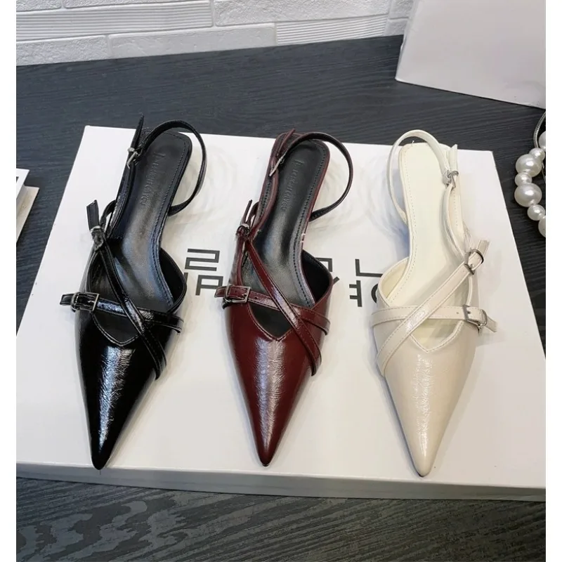 Elegante Partykleid-Schuhe für Damen, Sandalen, Damen, spitze Zehen, Absätze, Designer-Stripper-Schuh, Talon, niedrige Absätze, Pumps, Zapatos
