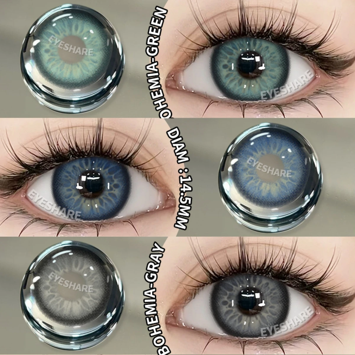 EYESHARE  1pair New Colored Contact Lenses for Eyes Green Contacts Lenses Fashion Blue Eyes Lenses Yearly Gray Beauty Contacts