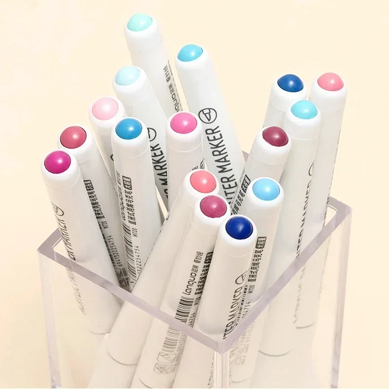 

9 Colors DIY Acrylic Paint Marker Pen 9 Colors/Set Graffiti Drawing Notebook Writing Office Painting Stationery Supplies