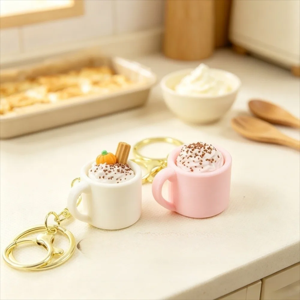 3D Printed Artificial Sundae Mug Clicker Mug Shaped Click Sound Mini Cup Fidget Pendant Coffee Cup Mechanical Click