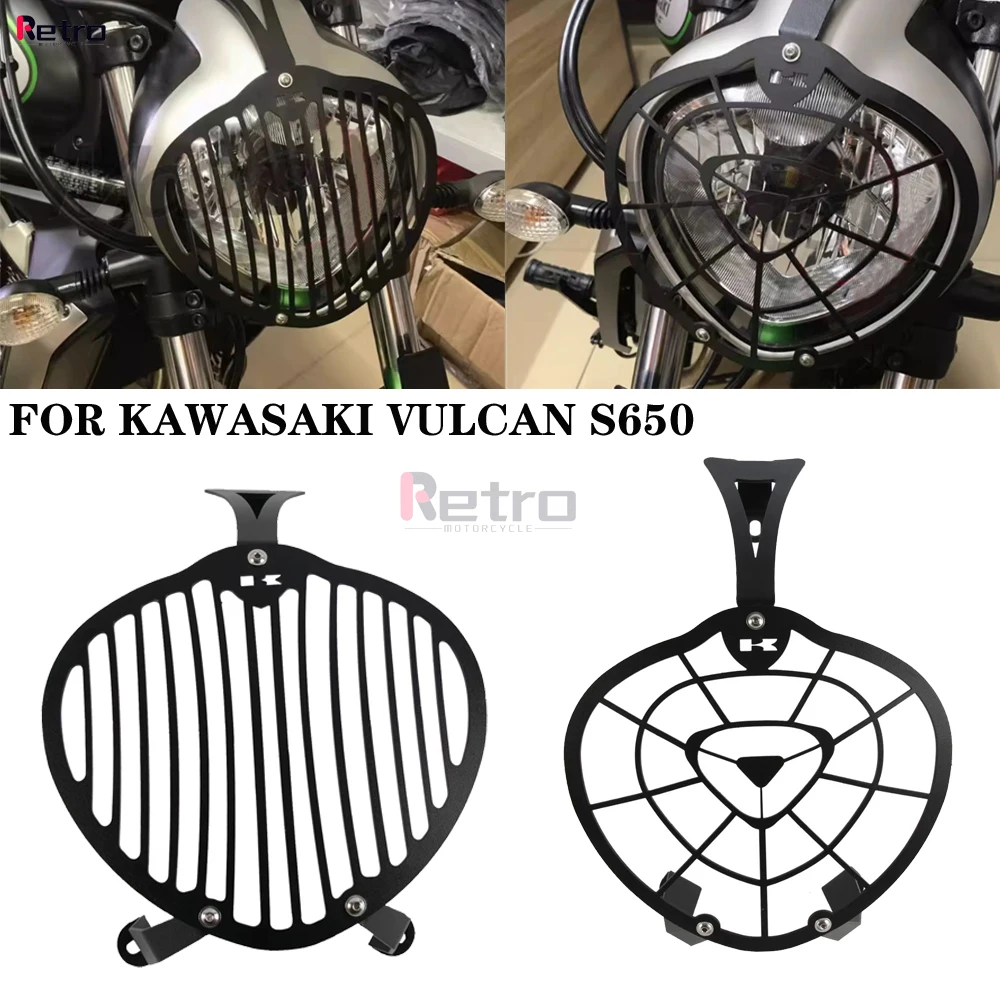 

Motorcycle Headlight Guard Protection Grille Head Light Cover Parts For Kawasaki Vulcan S Vn650 VULCAN S VN 650 Accessories Set