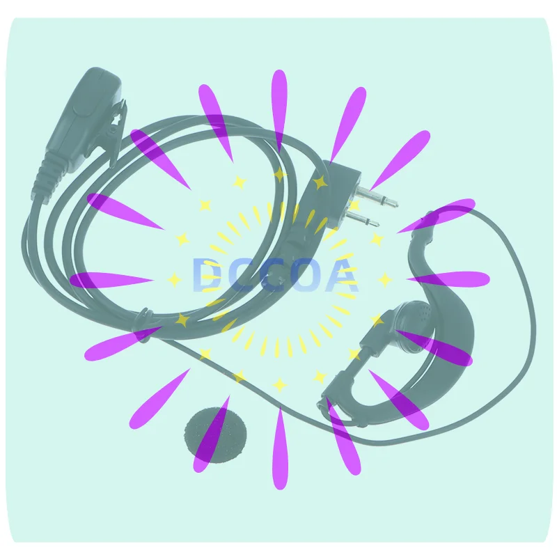 

Наушник-гарнитура D-типа с креплением на ухо для ICOM IC-91A/91AD/92AD/P7A/Q7A/V8, для рации