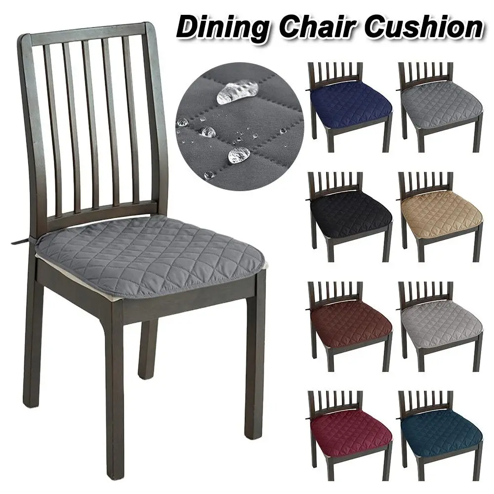 New 45x45cm Chair Seat Cushion Thickened Diamond Quilted Tie-On Chair Pad Tie-On Lightweight Dining Chair Cushion Home Office