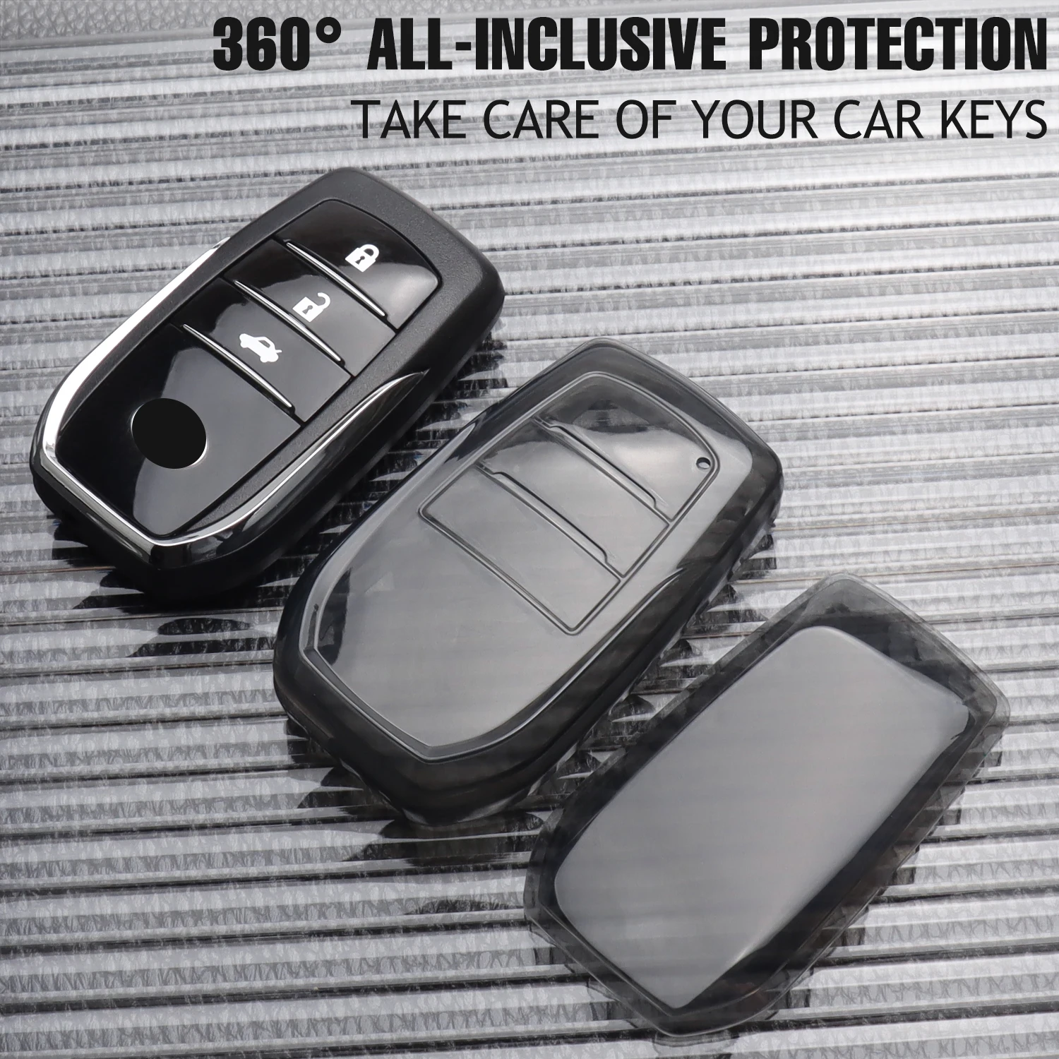 Soft TPU Car Remote Key Case Cover for Toyota Corolla SE 2023 Camry 50 55 TLC200 Yaris Land Cruiser Prado150 RAV4 Venza SIENNA