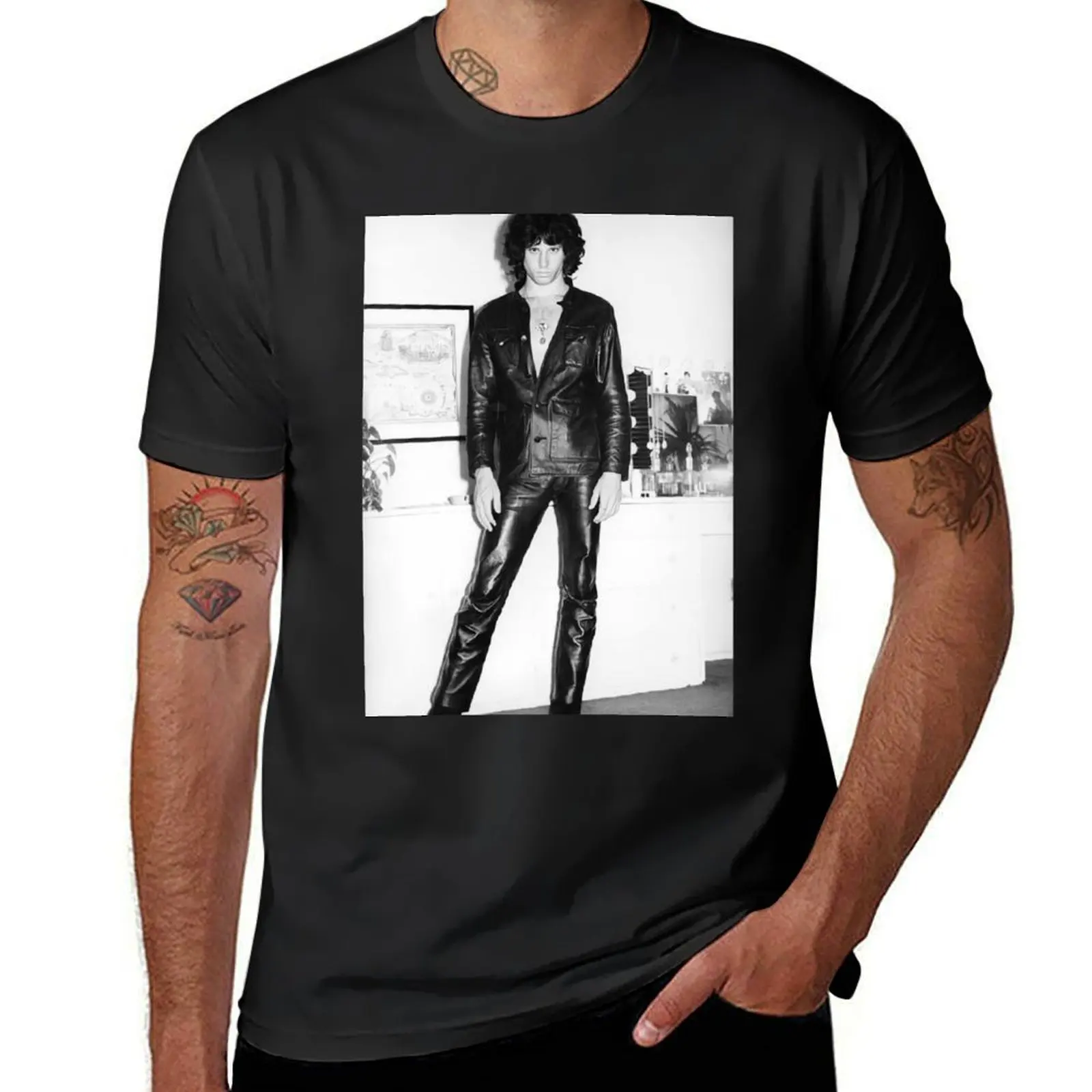 

Jim Morrison T-Shirt vintage clothes boys animal print oversized kawaii clothes mens tall t shirts