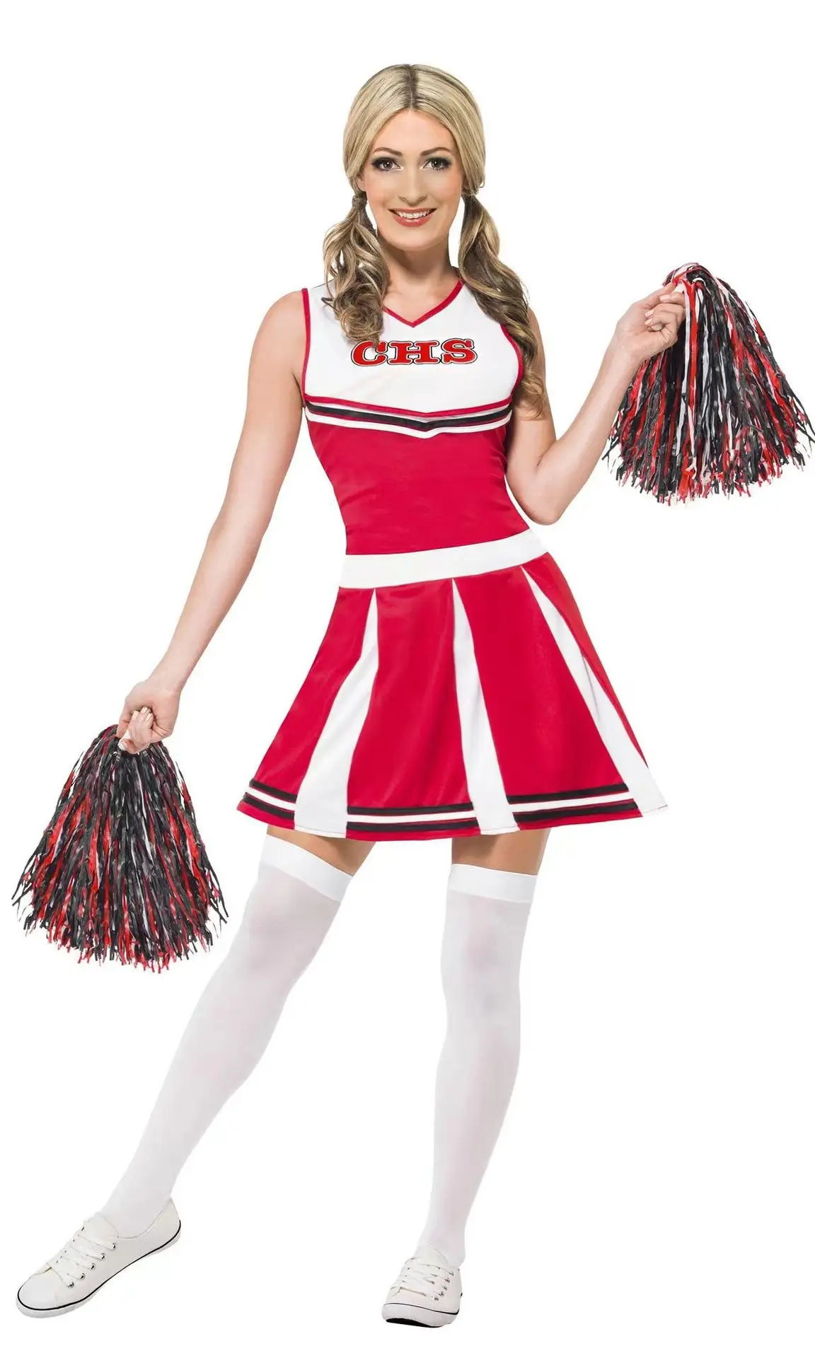 Women Performance Sexy Mini Dress Show Uniform Schoolgirl Print Sleeveless Cheerleader Costume