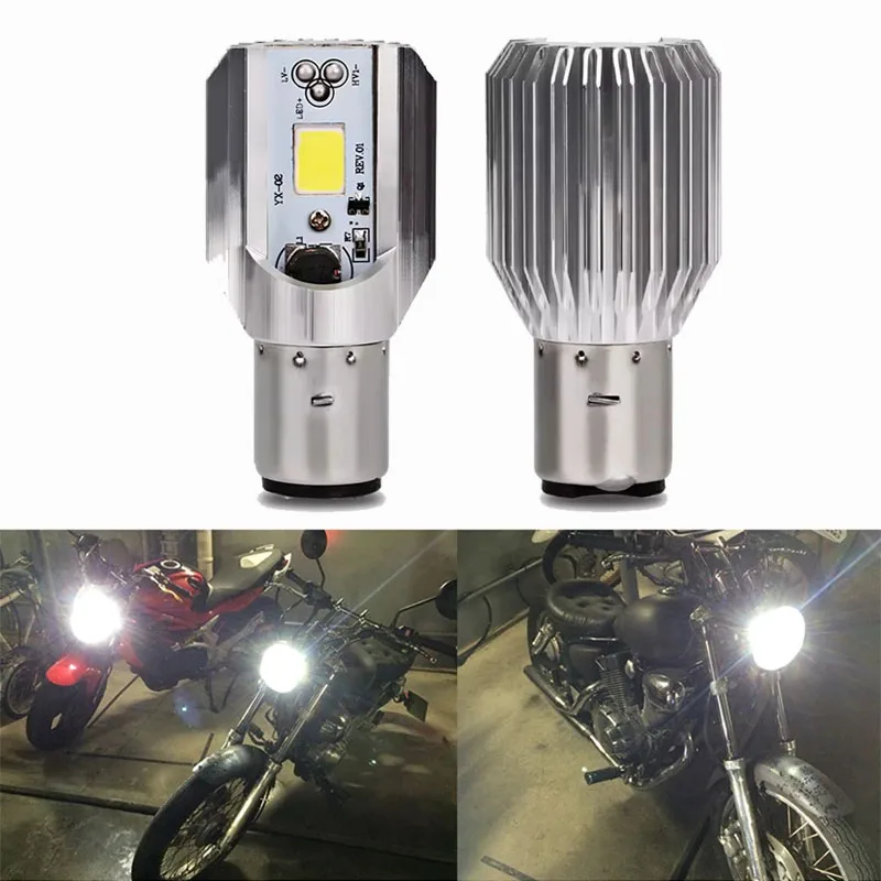 H4 BA20D H6 LED Motorcycle Headlight Scooter Light Motorbike Bulb Accessories For Yamaha Honda 12V 8W