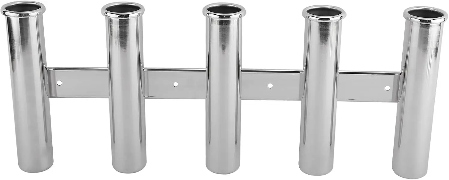 

Держатель для удочек из нержавеющей стали с зеркальной полировкой для лодок, яхт, кемперов - варианты на 3/4/5/6 трубок