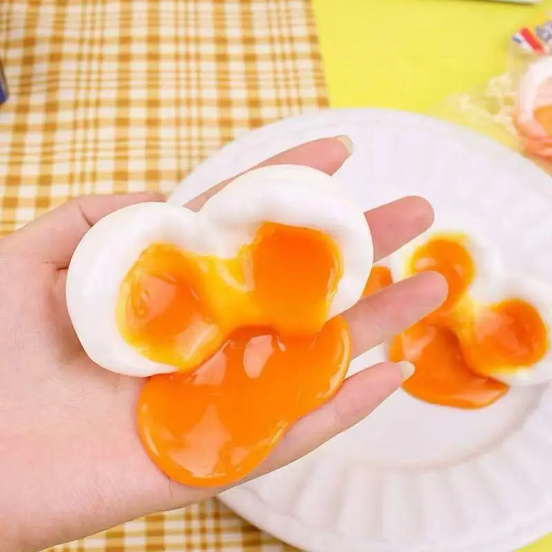 Realistic Flowing Egg Liquid Squeeze Toy Cute And Relaxing Squeeze Toy Gel Stress Relief Toy For Stress Relief Kids Adults
