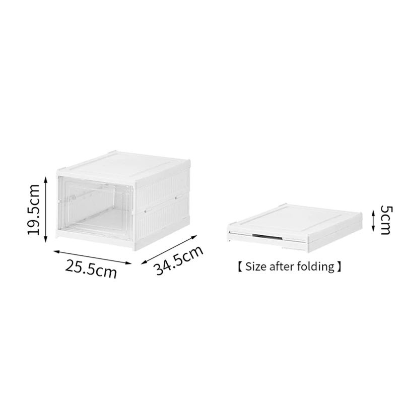 Imagem -06 - Organizadores de Sapatos Dobráveis com Porta Transparente Economia de Espaço Rack Resistente Plástico sem Instalação pc