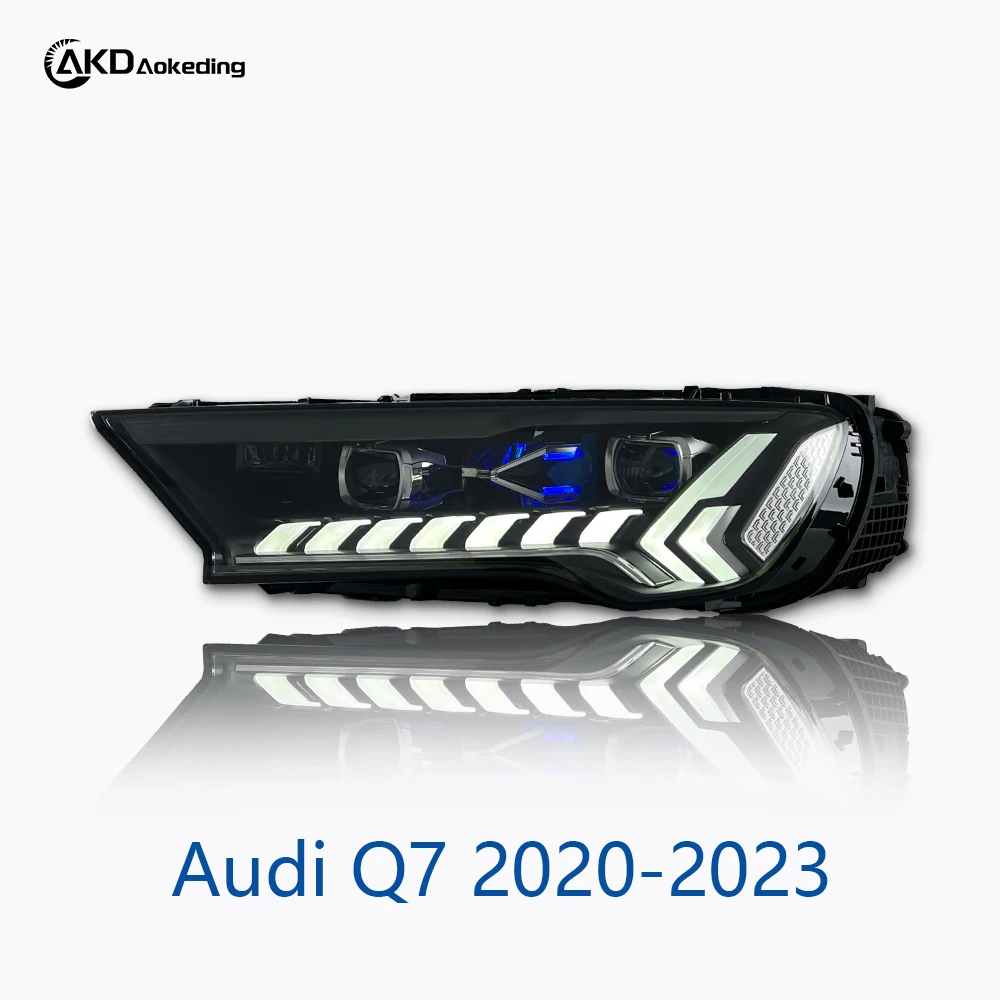 Car Lights For Audi Q7 LED Headlight 2020-2024 Projector Lens Front Head Lamp Dynamic Signal Animation Automotive Accessories