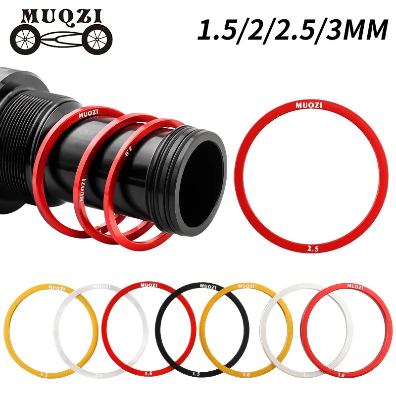 MUQZI 5PCS Bike Bottom Bracket Washer 1.5mm 2mm 2.5mm 3mm Cassette Gasket For BB68 BB73 BB90 BB92 Bottom Bracket Adjust Spacer