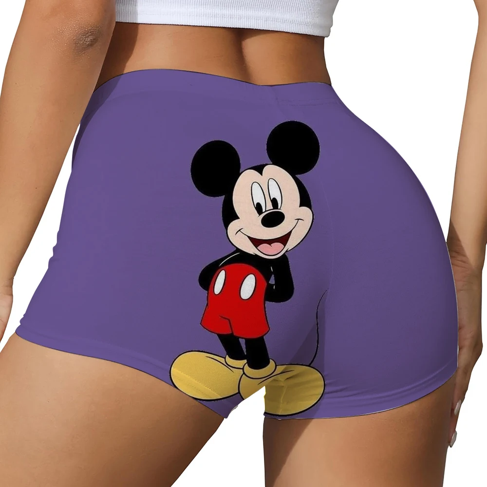 Pantaloncini da yoga da donna corti Topolino Minnie a pois con motivo a fiocco Pantaloni da palestra per motociclisti da pallavolo