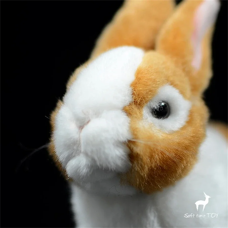 Dutch Bunny High Fidelity อะนิเมะกระต่ายน่ารัก Plushie ภาษาดัชคํากระต่ายของเล่นตุ๊กตาเหมือนจริงสัตว์จําลองตุ๊กตาตุ๊กตาคาวาอิของเล่น