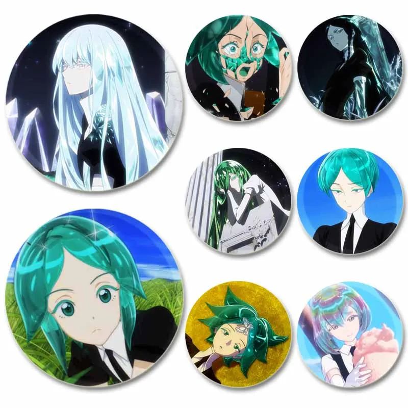 58mm Anime Land of The Lustrous Brooch Pins Fashion Jewelry Accessories Cartoon Cosplay Badge Clothes Backpack Decoration Gifts