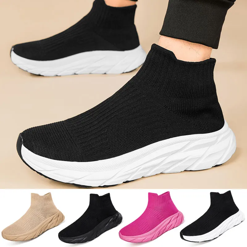 Breathable Sock Shoes Women Men Sneaker Outdoor Low Top Casual Shoes for Dancing Travel Slip on Mesh Summer Plus Size 36-45