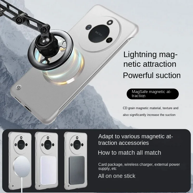 Slim Bezels for Magsafe Magnetic Matte Case for Honor Magic 7 6 5 Pro X9C X60 X50 200Pro Ultra Thin Hard Camera Protect Cover