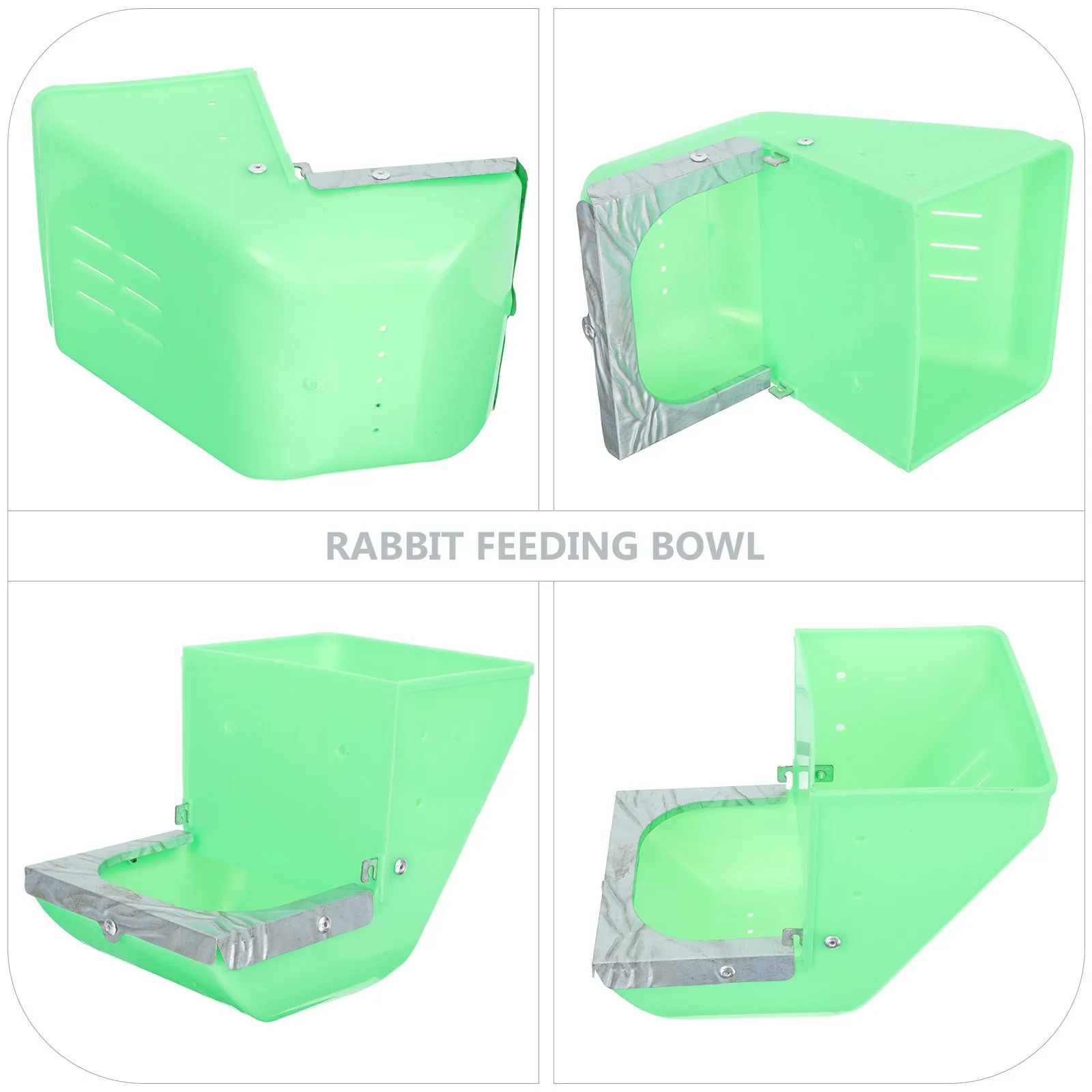 

4Pcs Rabbit Feeding Bowl Plastic Pet Food Dispenser for Small Pets Sturdy Chew-Resistant Non-Slip Design Easy Clean Daily Fodder