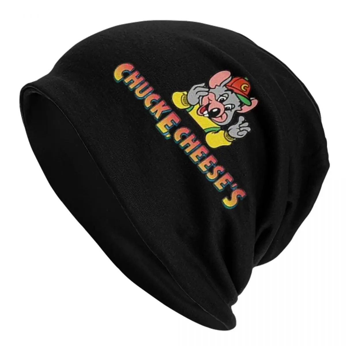 

Chuck E Cheese Men Women Adult Beanies Caps Knitted Bonnet Hat Warm Fashion Autumn Winter Outdoor Skullies Hats