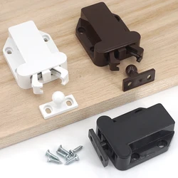 2/4/8 Sets Non-Magnetic Touch Latch Cabinet Door Catch Push to Latch and Unlatch Furniture Cupboard Wardrobe Accessory
