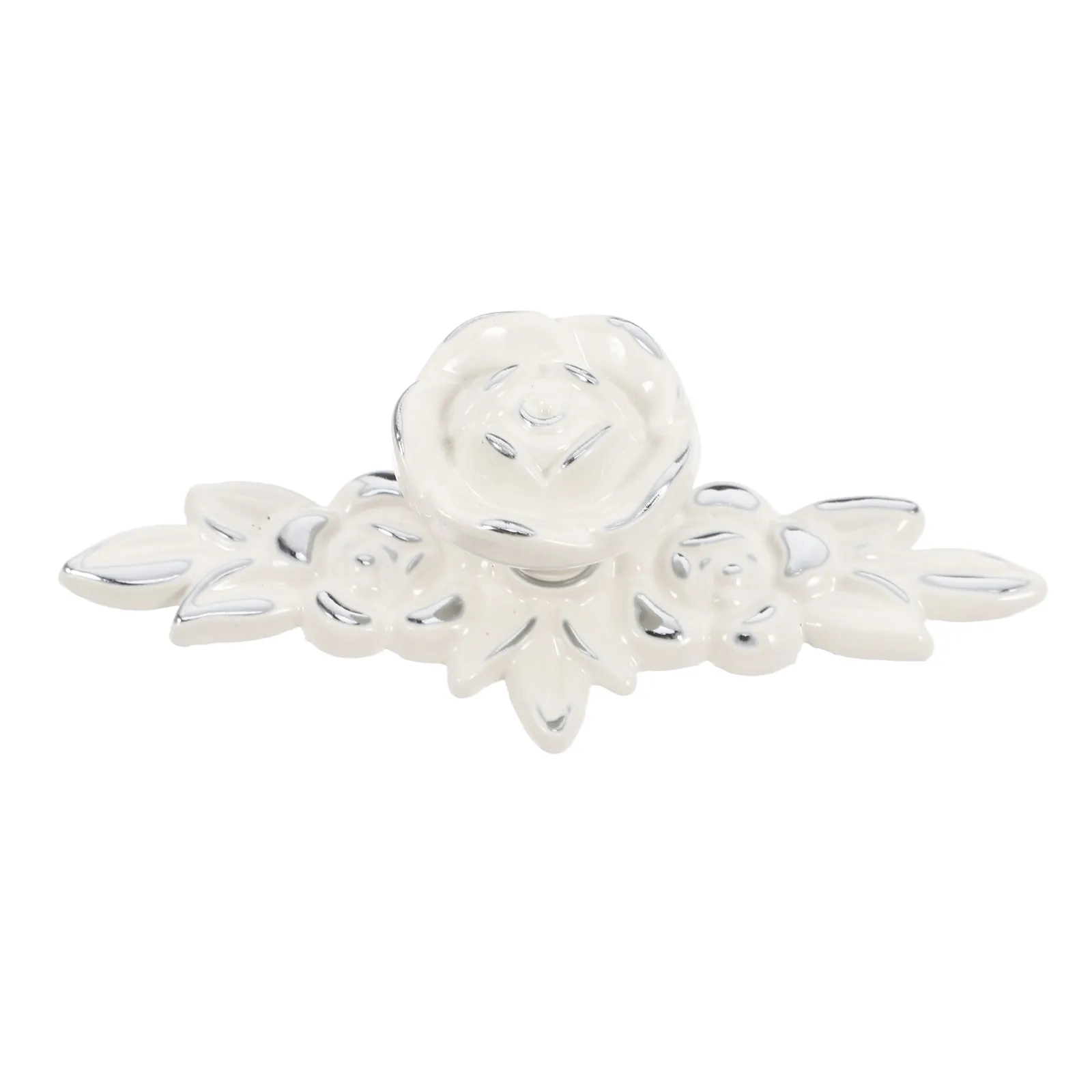 

Zinc Alloy European Lacquer Finish Cabinet Door Handle with Elegant Rose Flower Motif Easy Install for Drawers Cabinets