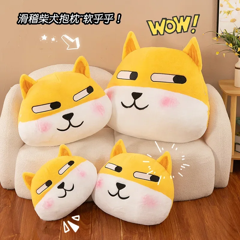 

Kawaii 40-60 см забавный и аррогантный выражение Шиба-ину подушка для головы собаки собака кукла подушка для сна плюшевая игрушка кукла подушка подарок