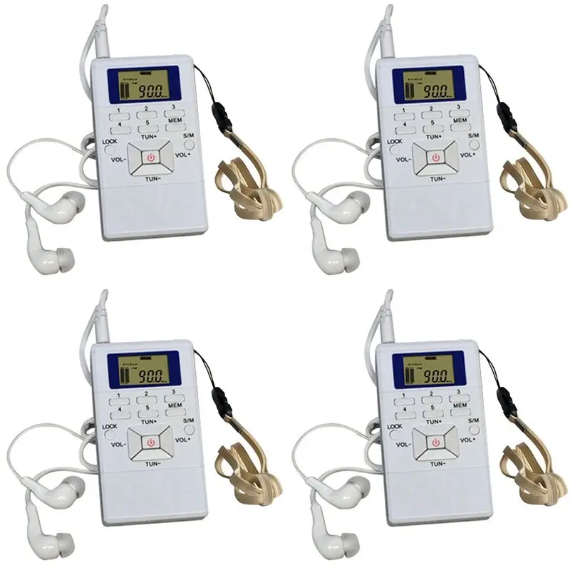 

Цифровое FM-радио 4X, мини-динамик, портативный приемник, однодиапазонный музыкальный плеер, светодиодный дисплей, белый цвет