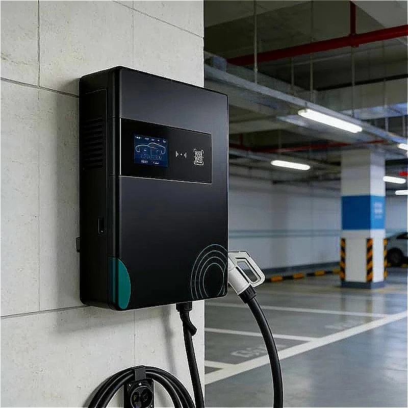 Smart EV Charger 32A 40A Level 2 Electric Vehicle Charging Station with WiFi Bluetooth for Home Garage Townhouse Customized Sale