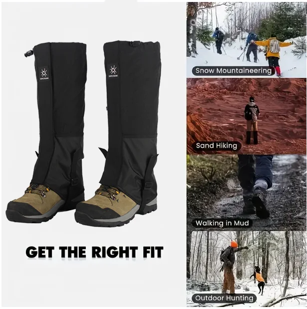 Wasserdichte Beinmanschette Outdoor Schnee Dorf Schnee Abdeckung Bergsteigen Schnee Wüste Wandern Schnee und Sand Prävention Bein Abdeckung Skifahren – Detail 9