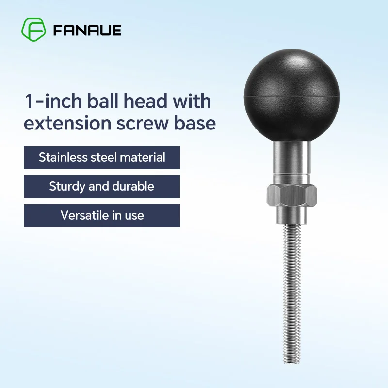 FANAUE Auto A-Säule M6 Schraube Kugelkopf Basis Handy Halter Zubehör 25mm Verlängerungsstange Kugelkopf Rutschfest Stabil
