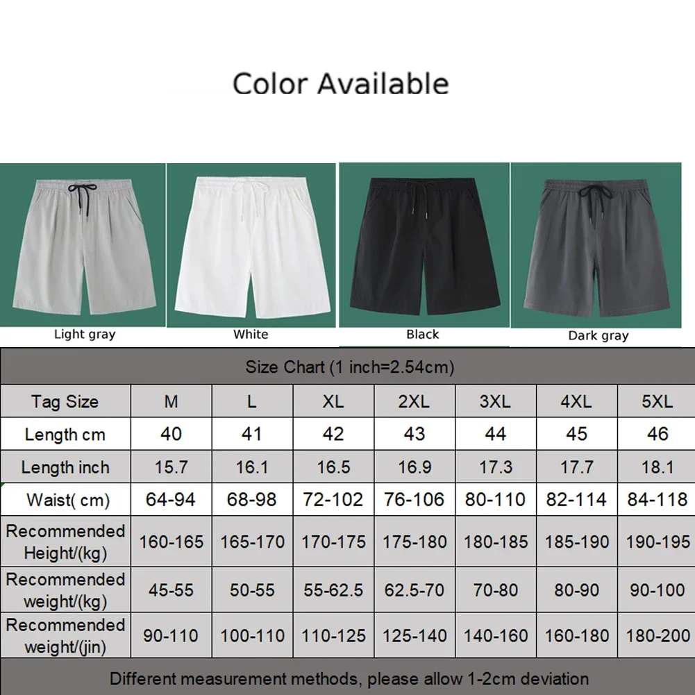 Brand New Beach Daily Sport Shorts Pants Trousers Sweatpants 1pcs Ice Silk Loose Elastic M-5XL Spandex Male Men